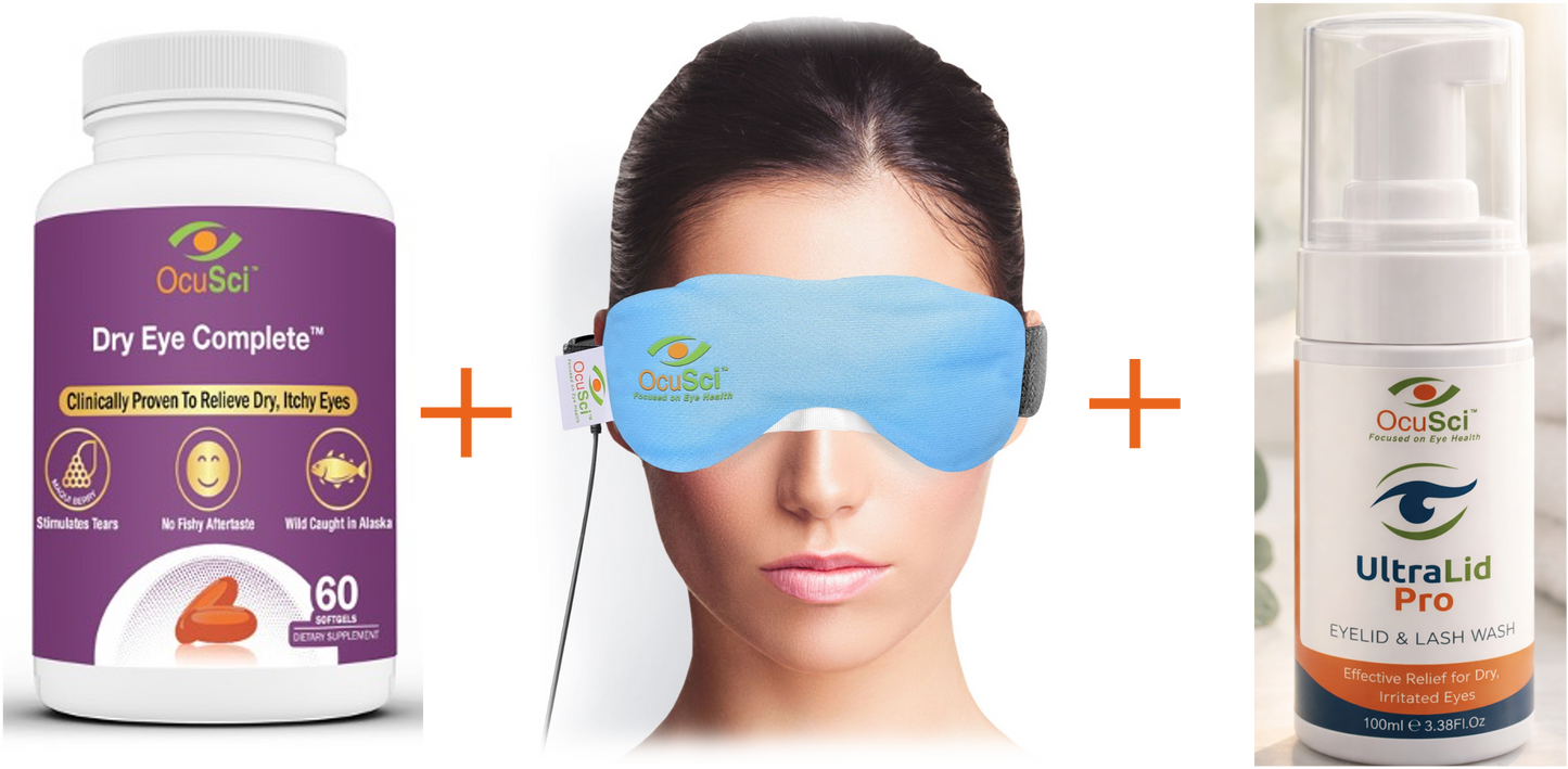 Dry Eye Complete - Improve Dry Eye Symptoms in 30 Days - Wild Alaskan Omega-3, Lutein, Vitamin D3