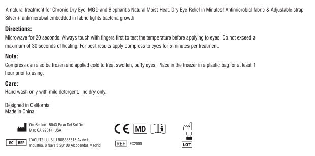 Classic Dry Eye Compress with Machine Washable Cover (40)