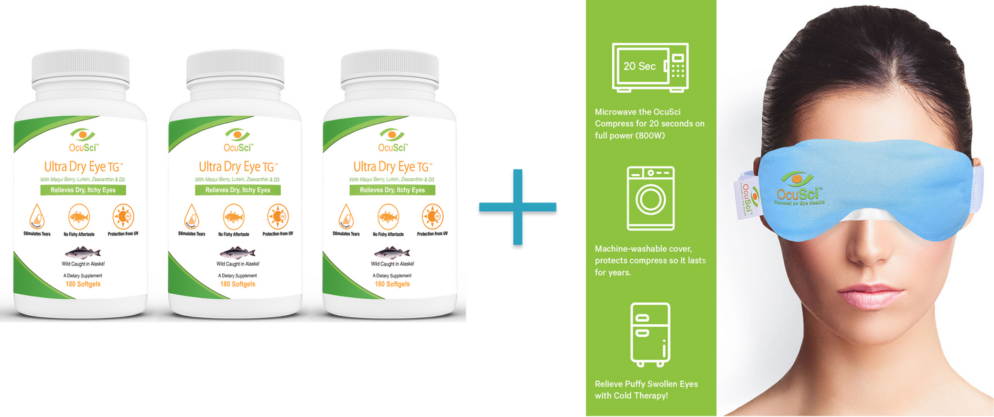 Ultra Dry Eye TG - Dual Powered Dry Eye Relief! (180 softgels/bottle)