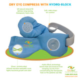 New Dry Eye Compress with HydroHeat machine washable cover - Moist heat therapy to treat: Dry Eye Syndrome, TMJ, sinus pressure, tension headaches. FREE shipping